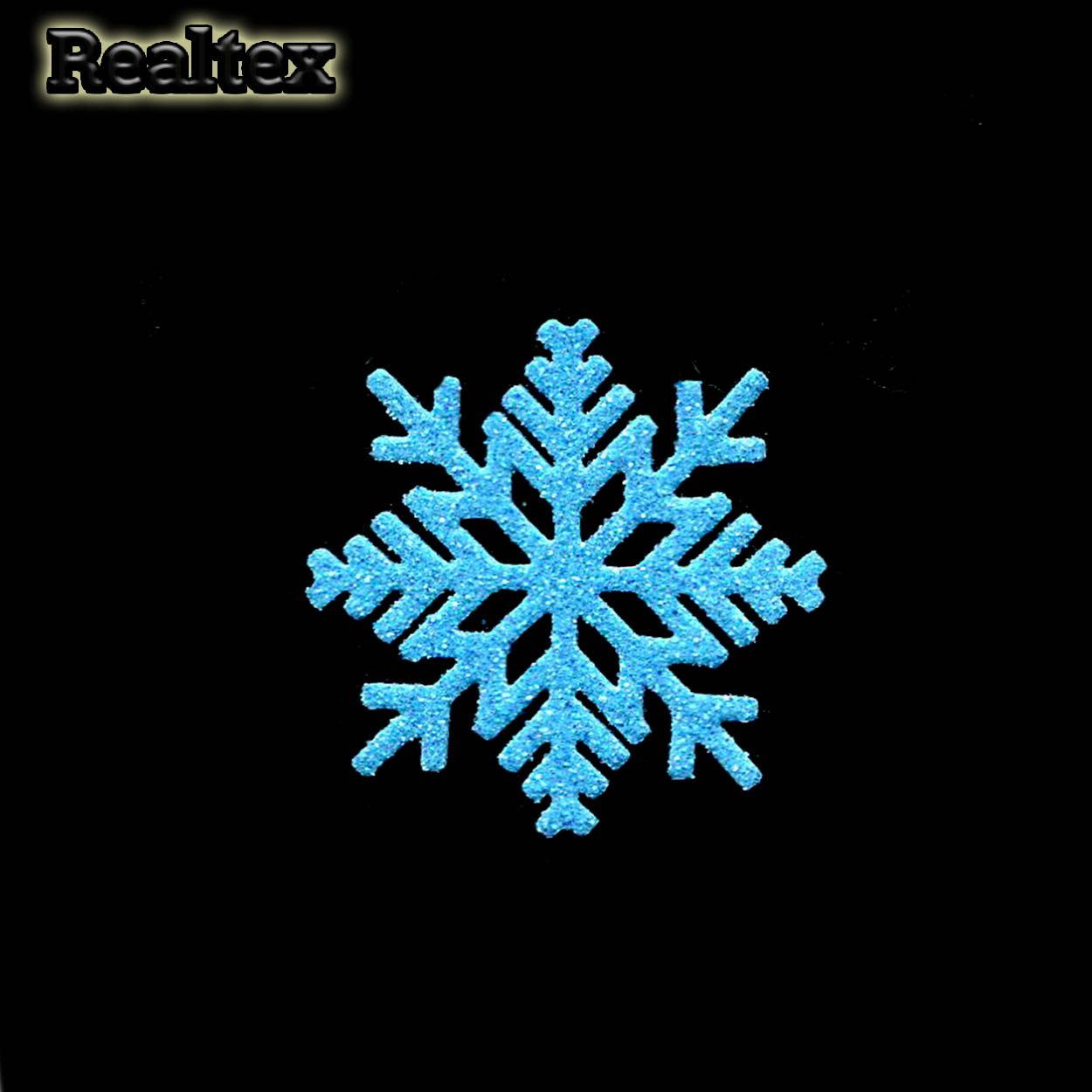 Набор 04 "Снежинки" из глиттерного фоамирана 47мм (10 шт) цв.бирюза