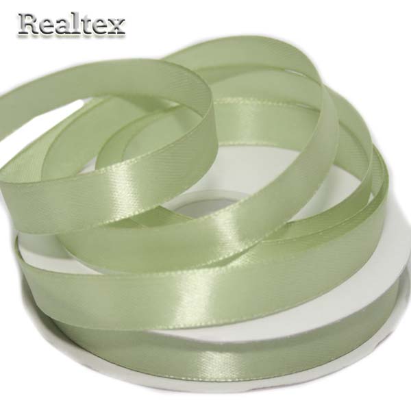 Лента атласная 12мм Realtex (32,9м) цв.119 св.оливковый