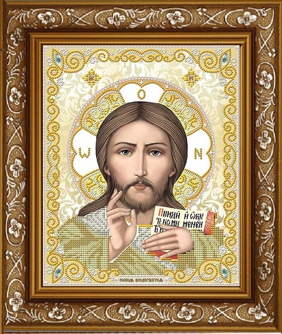 Рисунок на ткани бисером "Благовест" И-4099 Вседержитель в жемчуге