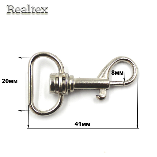  Карабин Реалтекс LD-116 41*20мм (25шт) цв.никель