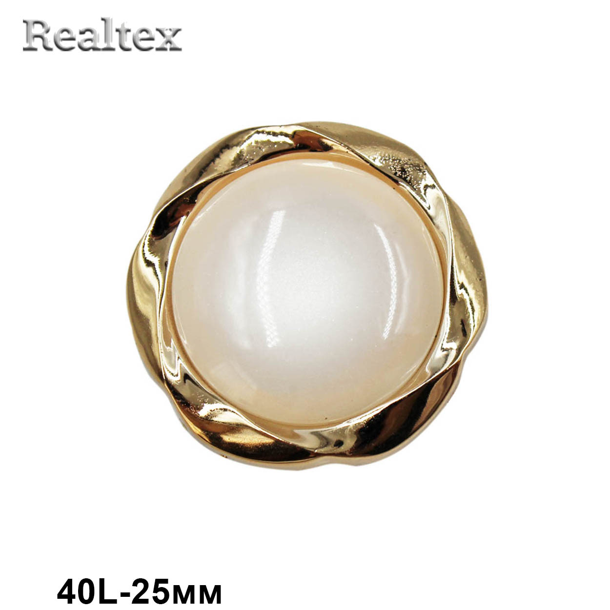 Пуговицы VB 12 40L (10шт) цв.молочный/золото