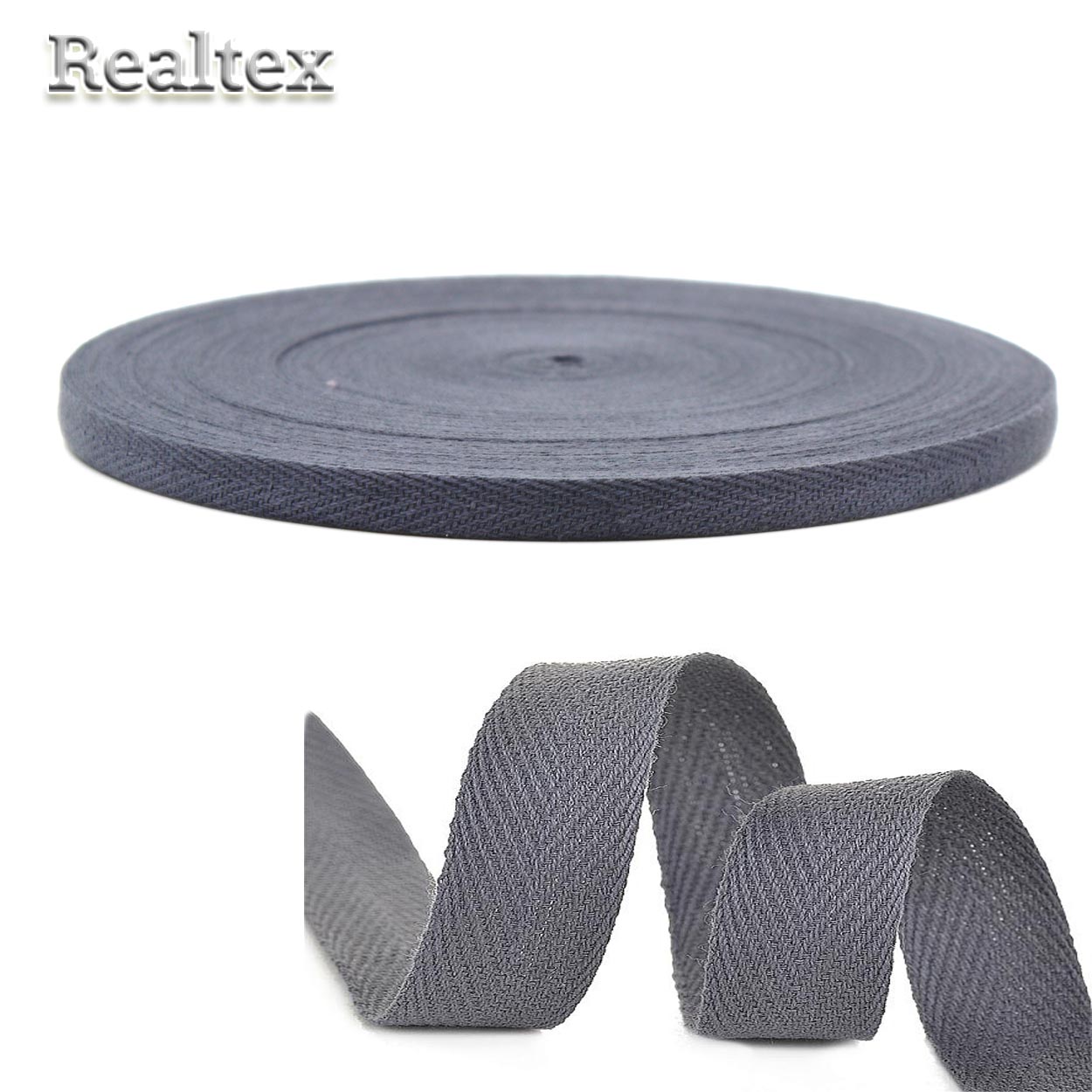 Тесьма киперная 10мм TBY.CT10311 2.5г/м цв.F311 тёмно-серый