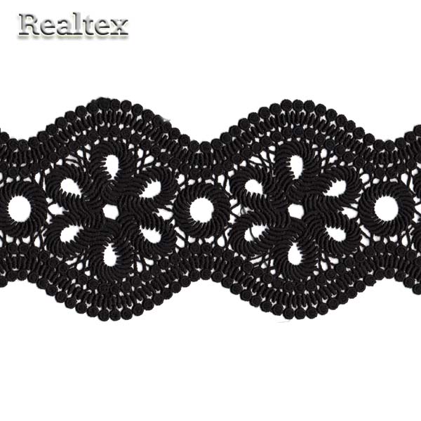 Кружево гипюр 130мм NF-13YP60 цв.черный