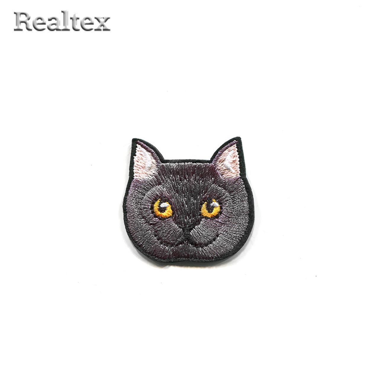  Термоаппликации детские Realtex №25 "Кот" цв.серый