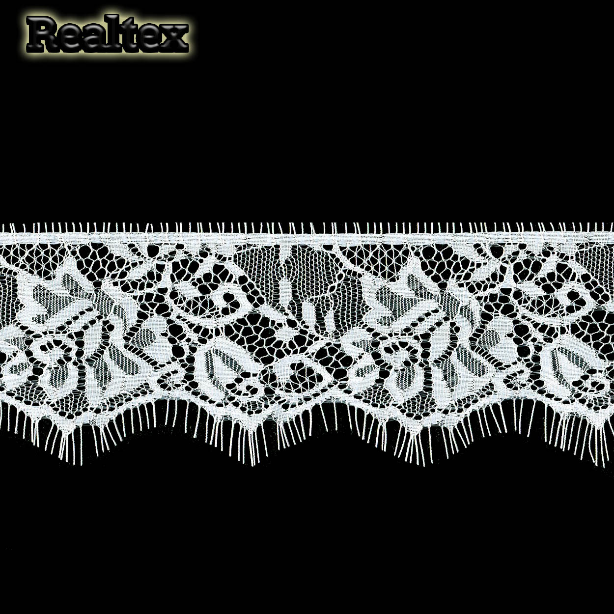  Кружево Realtex "реснички"  75мм 7859-1 (4шт*3м) цв.светло-молочный