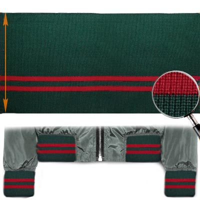 Подвяз ГД15044 13*125см цв.изумруд 153/красный 171