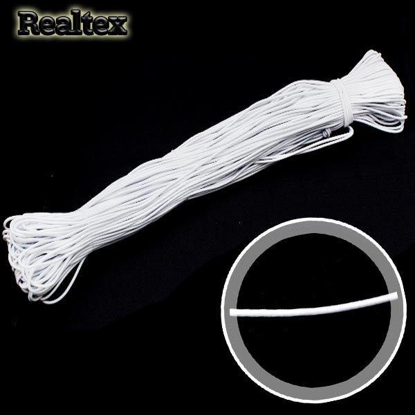 Резинка шляпная Реалтекс 2,5мм (100м) цв.белый
