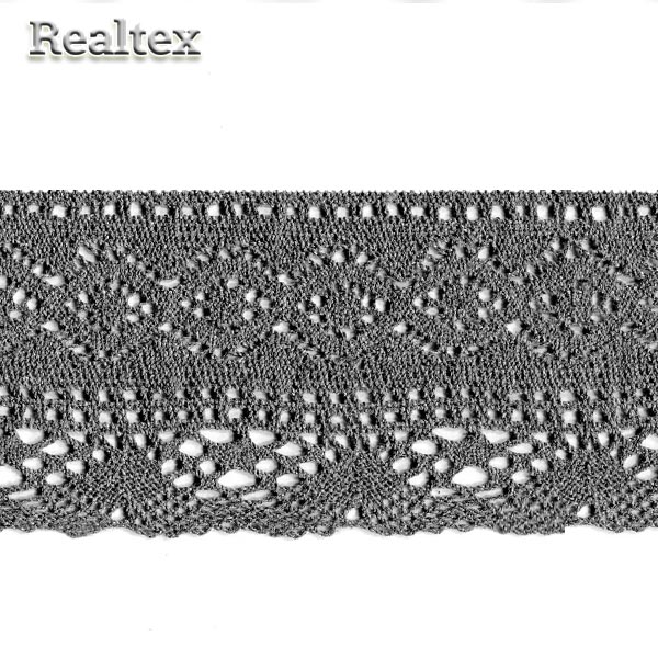 Кружево вязаное 100мм 100.01.172 цв.07 серый