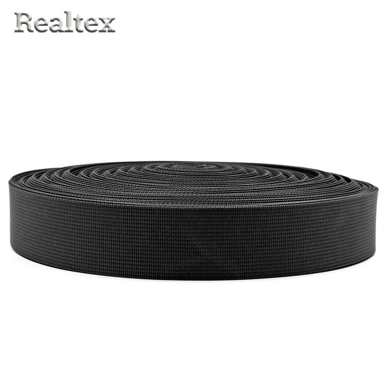  Лента ременная Реалтекс Premium 38мм (45,7м) цв.черный
