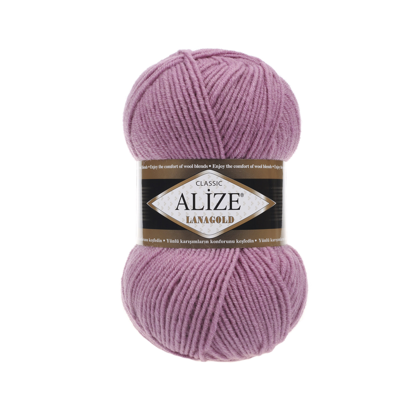 Пряжа Alize "Lana Gold" (100гр) цв.028 ярко-сухая роза
