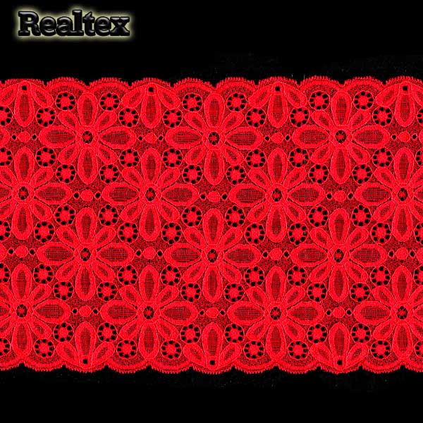 Кружево стрейч 180мм TBY 8026 цв.SD163 красный