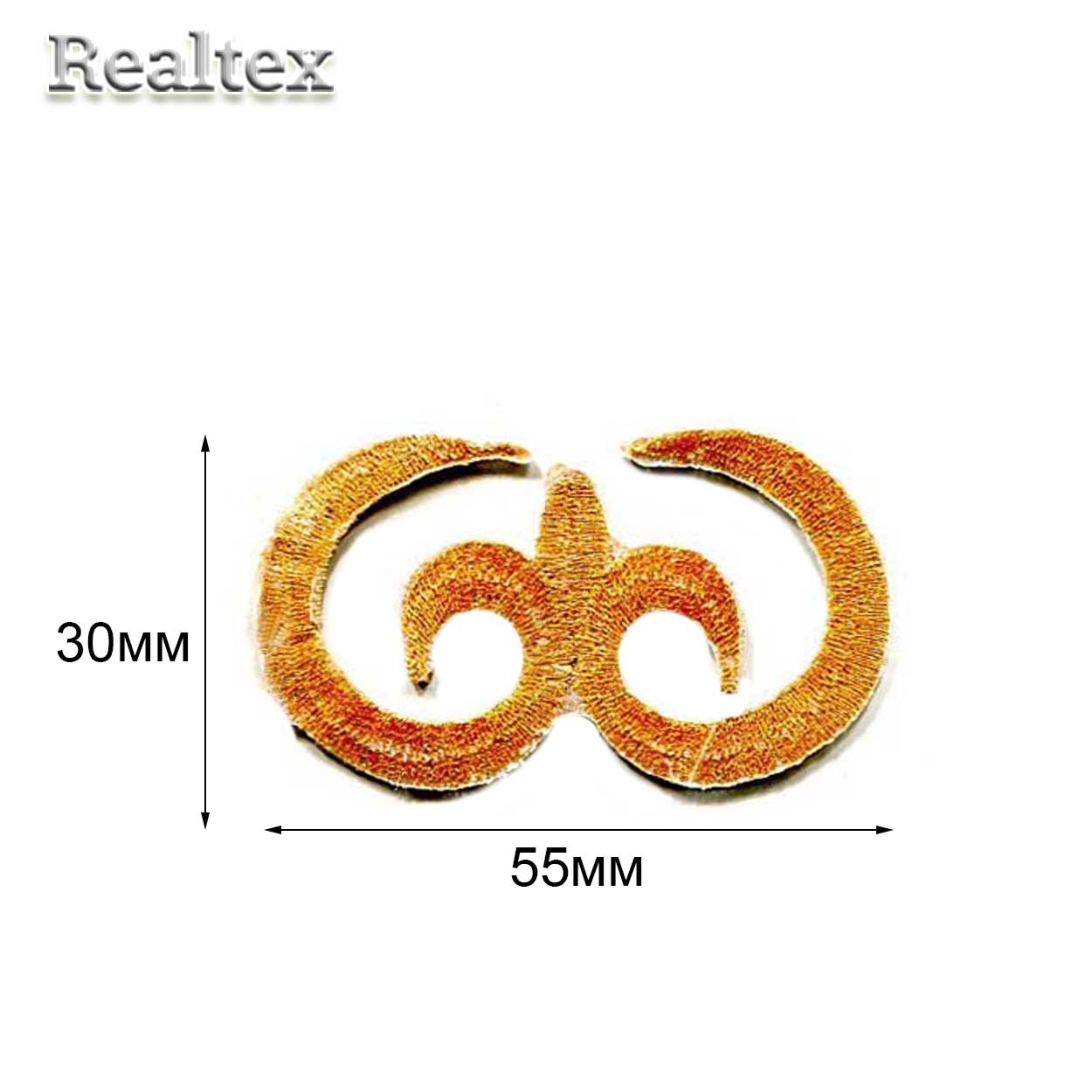 Термоаппликации орнамент Реалтекс R-3119 цв.золото