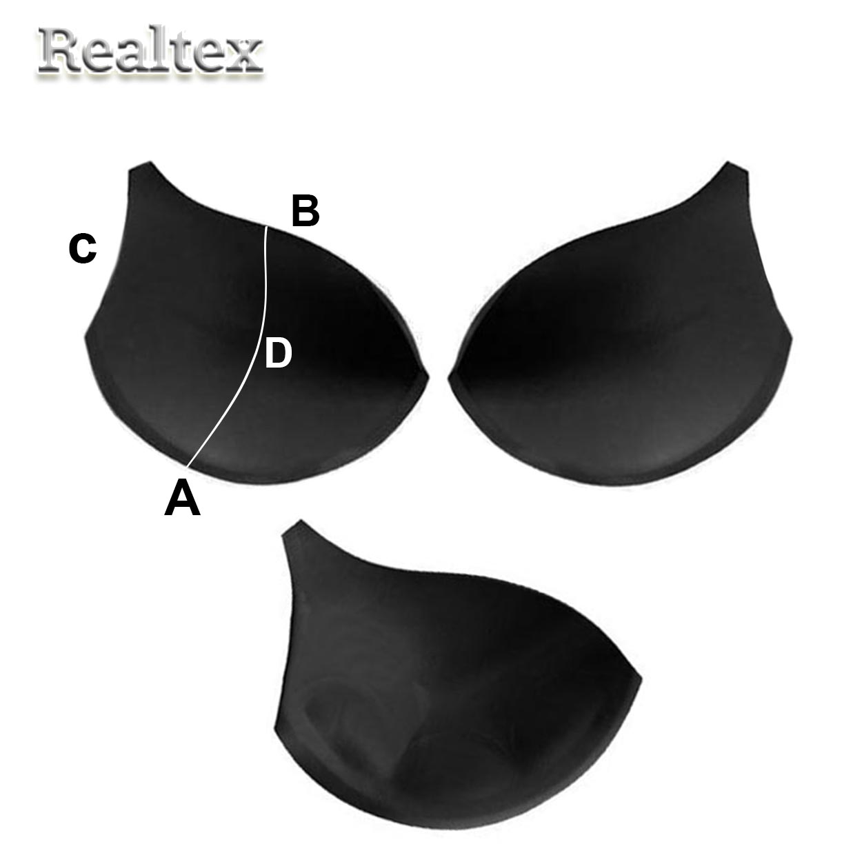 Чашечки Реалтекс R9-1 размер №80 PUSH UP цв.черный