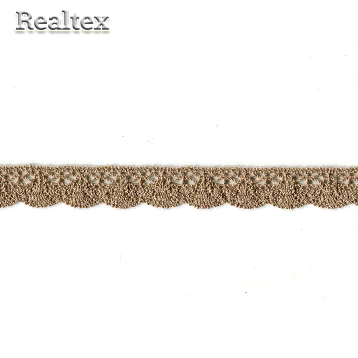 Кружево вязаное  19мм 19.01.110 (25м) цв.05 темный лен