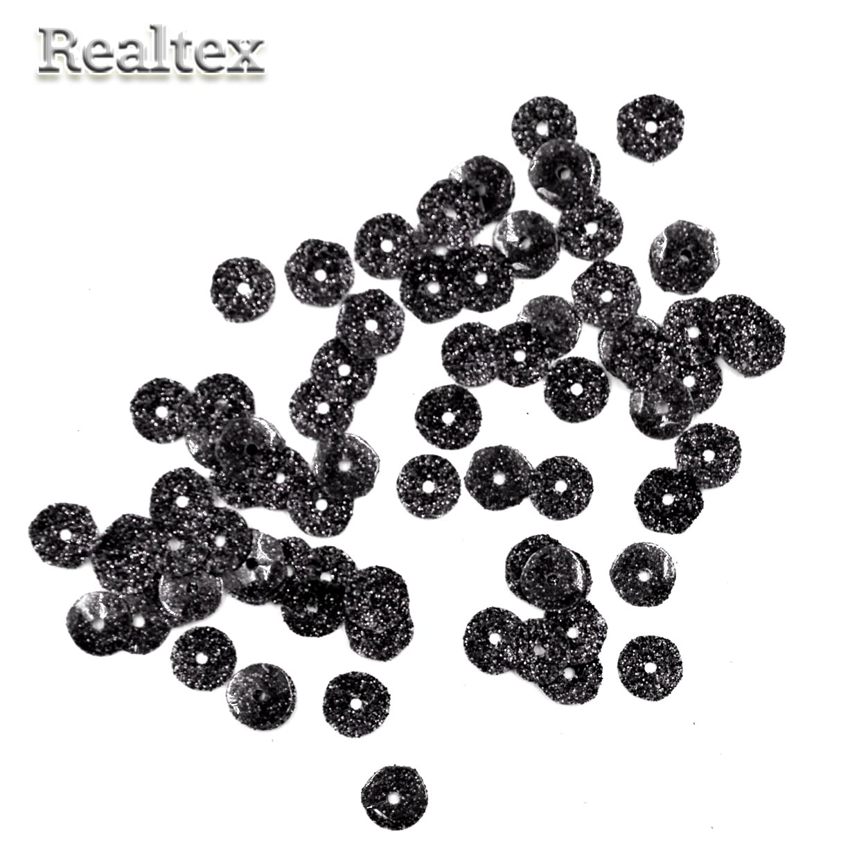 Пайетки "Астра" (10гр) "глиттер" 6мм цв.9602 чёрный