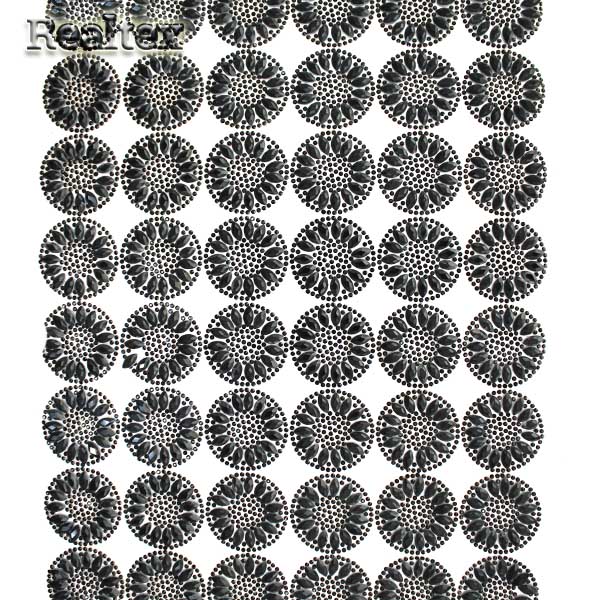 Термоаппликации-стразы №28 на листе 24*40см (60шт) цв.черный