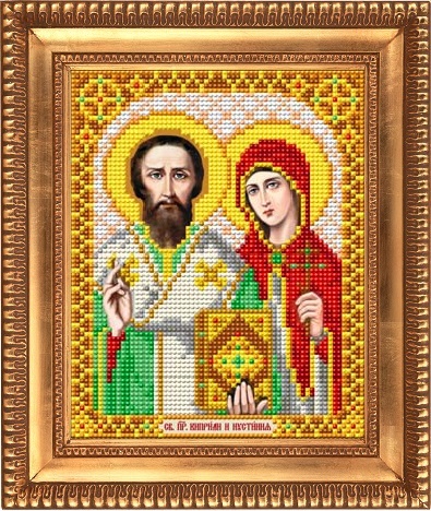Рисунок на ткани бисером "Благовест" И-5068 "Куприян и Устинья"