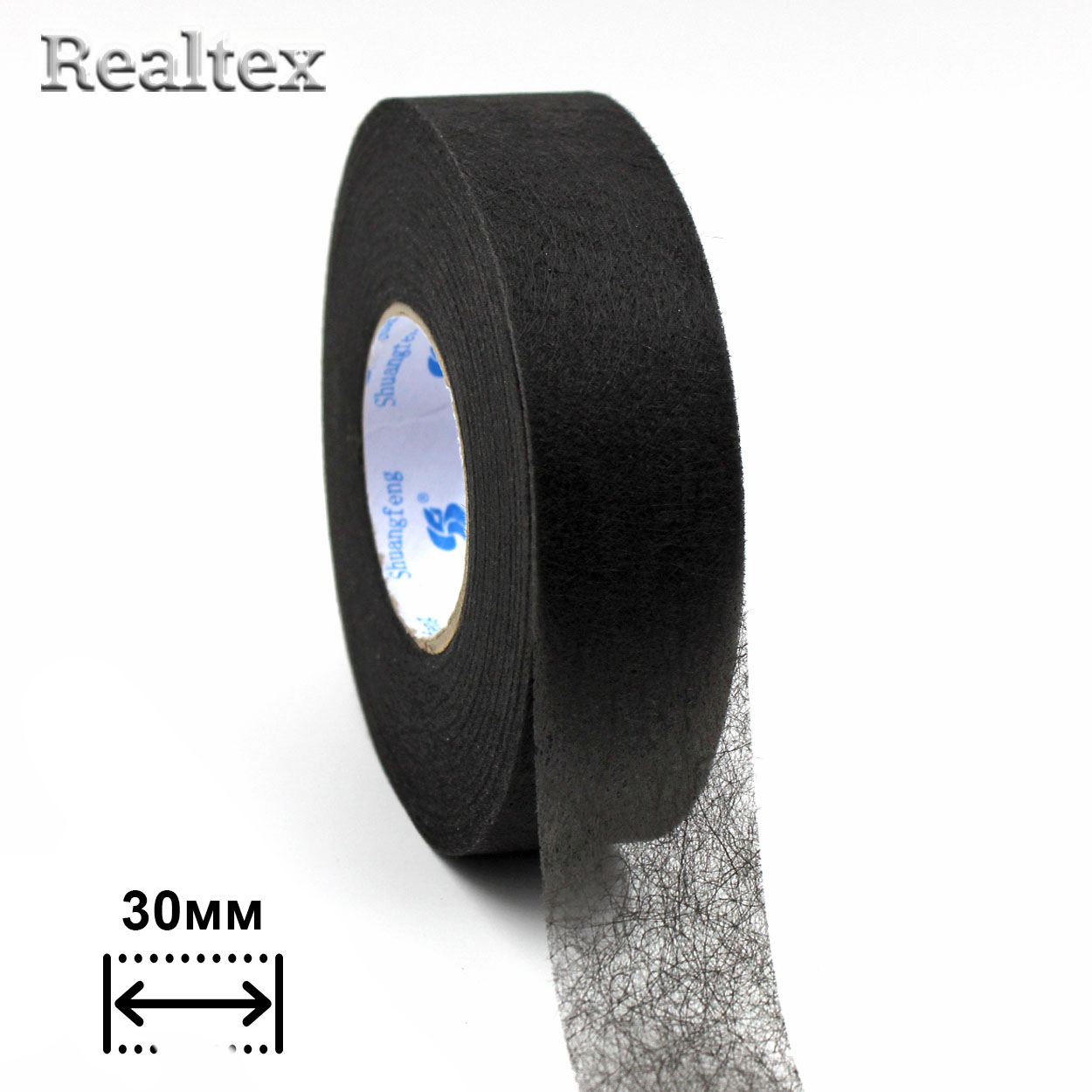  Паутинка 30мм Realtex (64м) цв.черный 