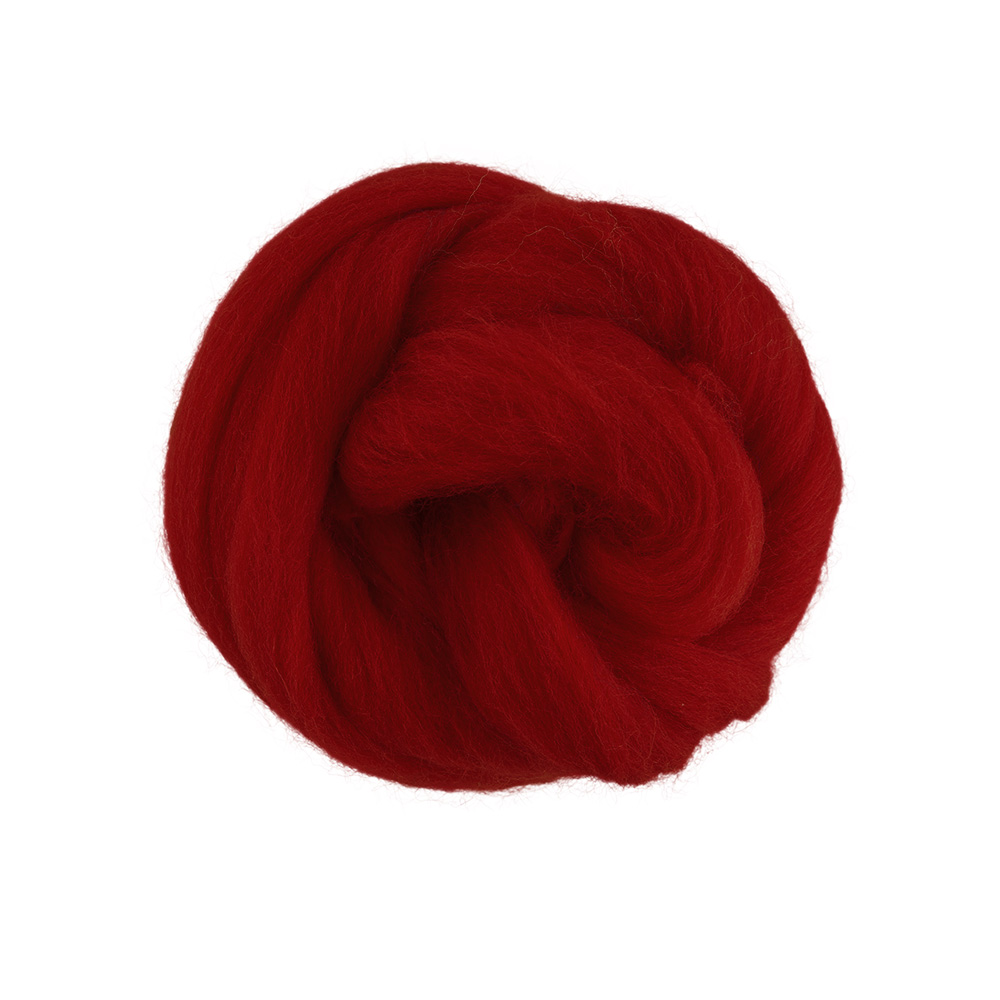 Шерсть для валяния TFS-050 полутонкая (50гр) цв.0982 гранат
