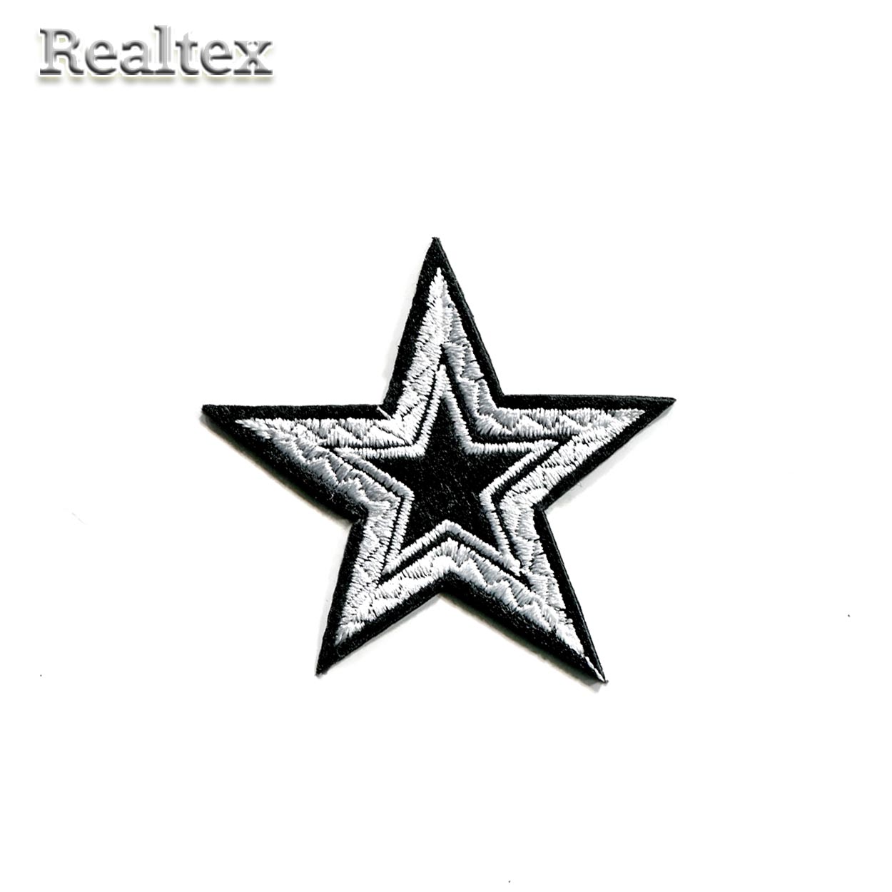  Термоаппликации Realtex RT-062/1 "Звезда" цв.черный/белый