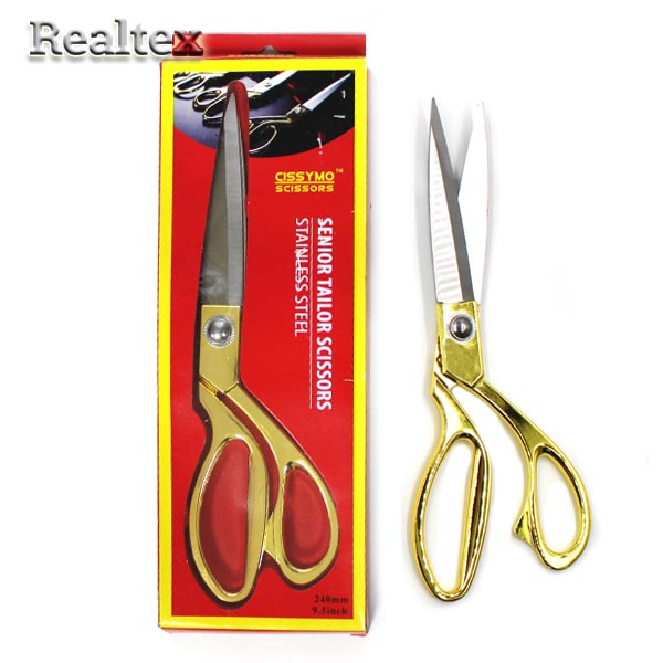 Ножницы Realtex K-37 240мм (золотая ручка)