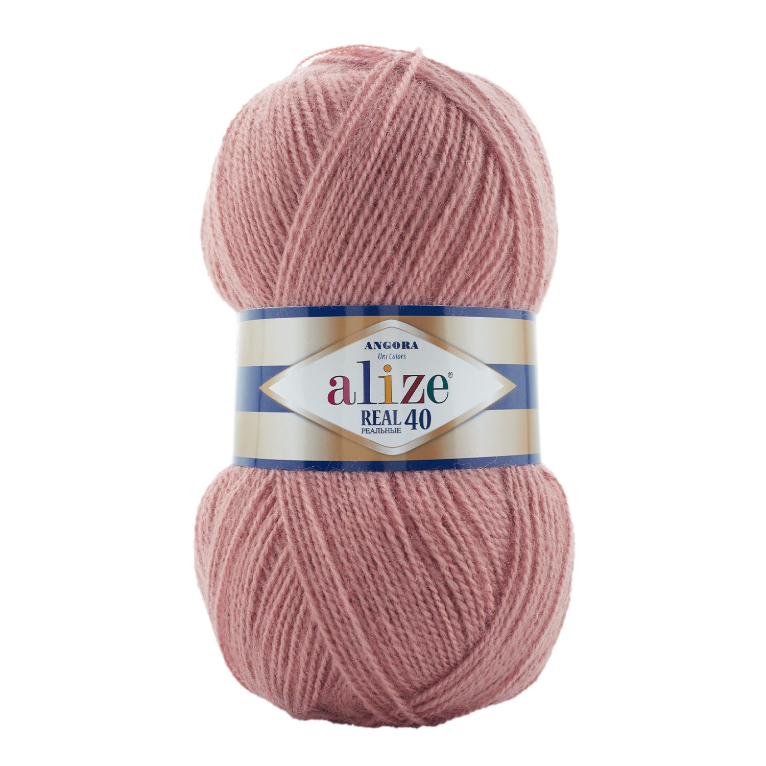 Пряжа "Angora Real 40" (100гр) цв.301 пудрово-розовый