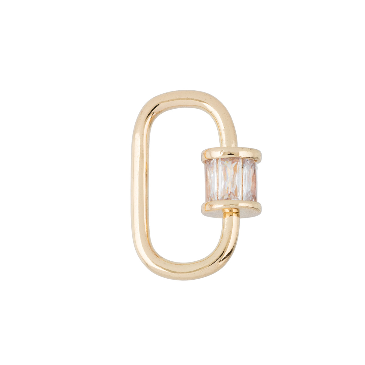 Застежка для бижутерии "Zlatka" карабин FMK-V01 "овал" 14*21мм цв.02 золото