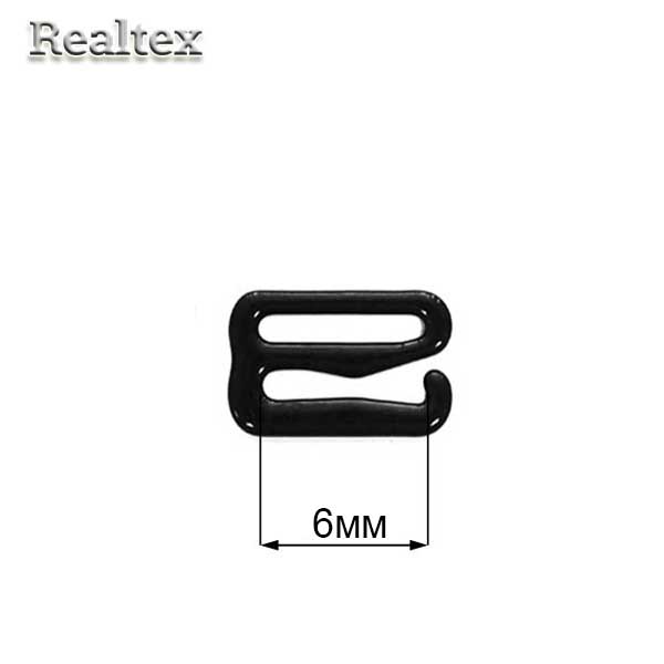  Крючок  Реалтекс  6мм металлический цв.черный