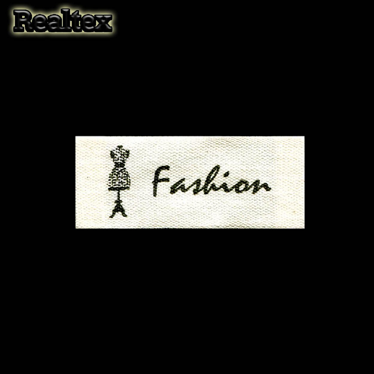 Бирка пришивная ткань Realtex №54 "Fashion" (25шт) цв.суровый