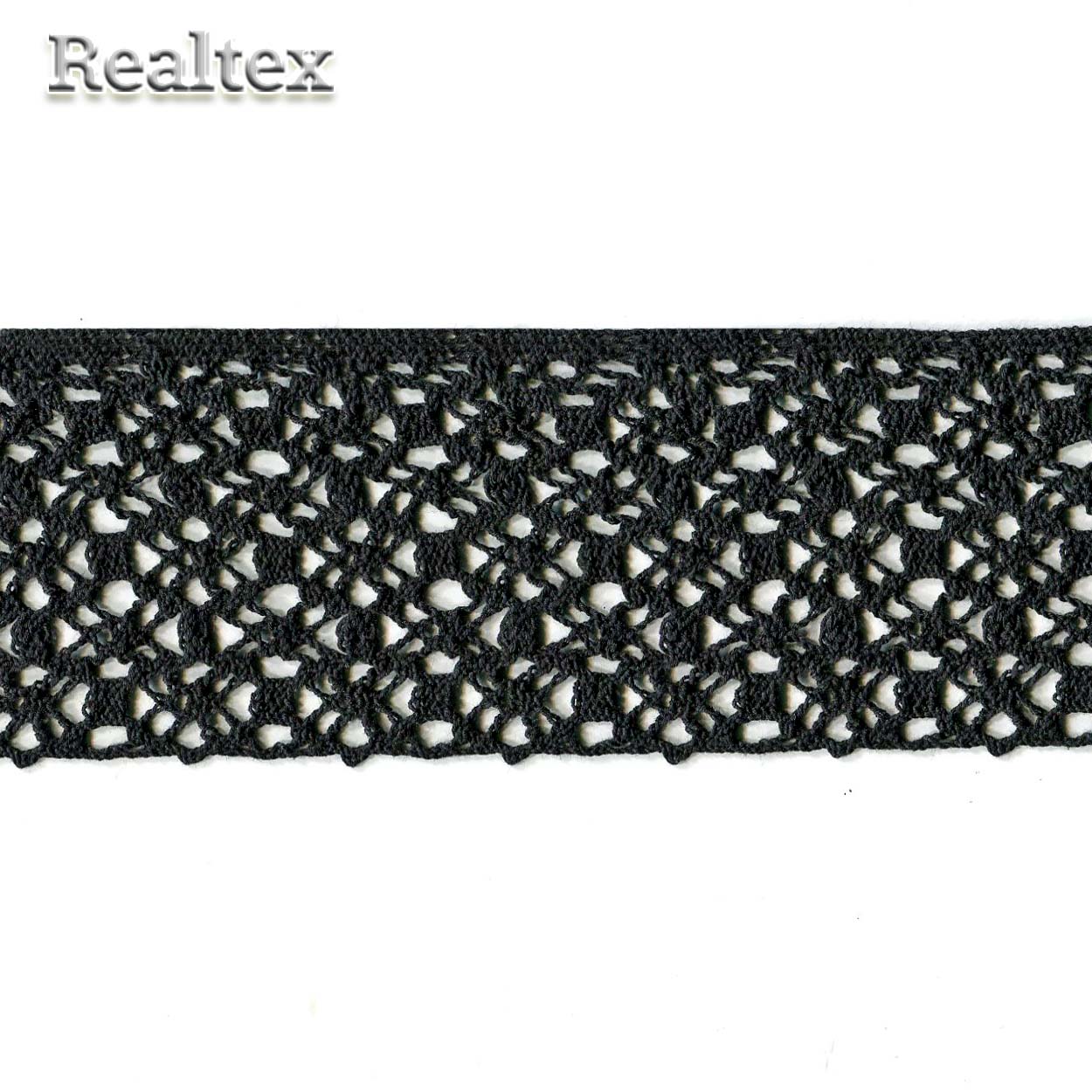 Кружево вязаное  75мм 75.01.183 (25м) цв.26 черный