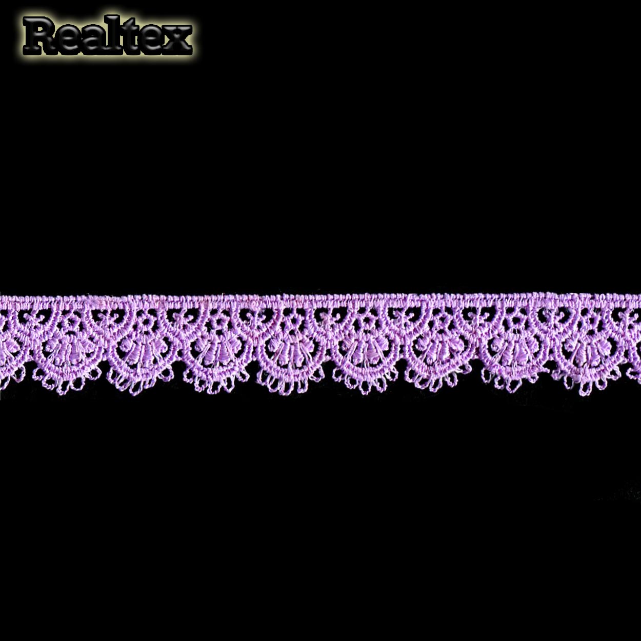 Кружево  гипюр  Realtex  18мм LF-190/CS091 цв.сиреневый