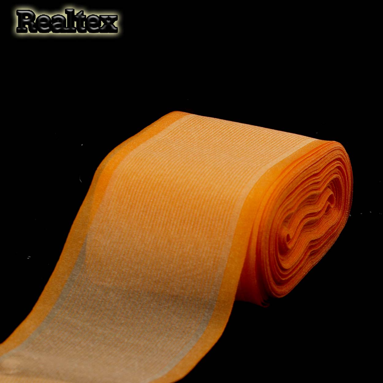 Лента капроновая 75мм с3501г17 цв.04 оранжевый