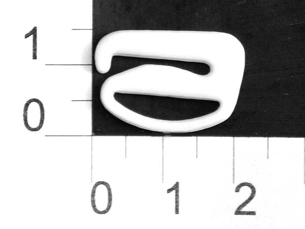 Крючок 15мм пластиковый 1509S цв.белый