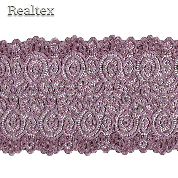 Кружево стрейч 180мм TBY L1351 цв.620 морской туман