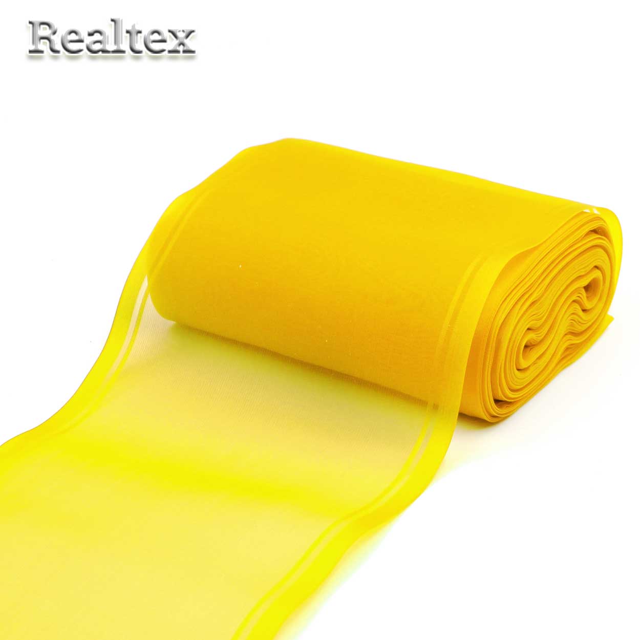 Лента капроновая 110мм с3504г17 цв.02 жёлтый