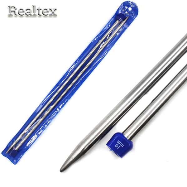 Спицы прямые металл Realtex №10,0 мм 35см