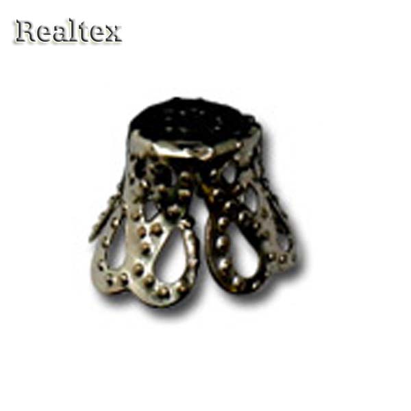 Розетка для бус "Zlatka" DC-005/5 цв.03 черный никель