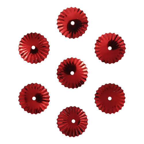 Пайетки "Астра" (10гр) "рельефные" 10мм цв.003 красный