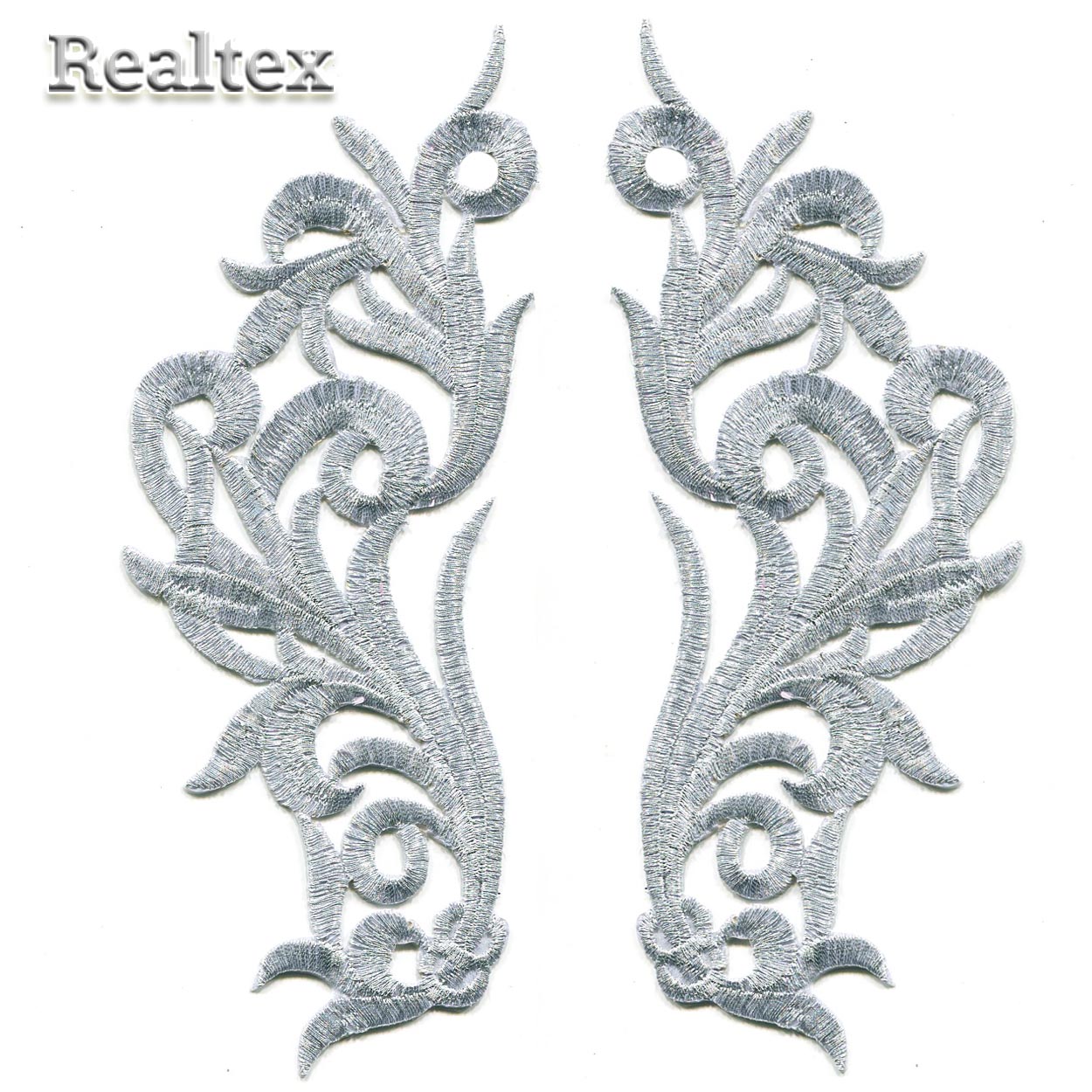 Термоаппликации орнамент Realtex R-4682 цв.серебро