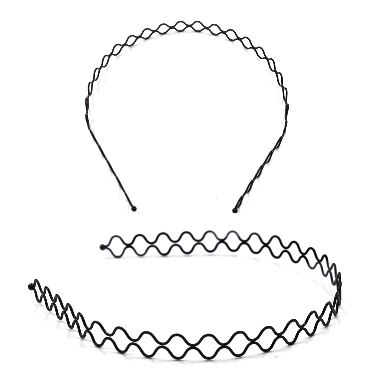 Основа для ободка "R" металл. 14мм волнистый в 2 ряда (2шт) цв.черный 