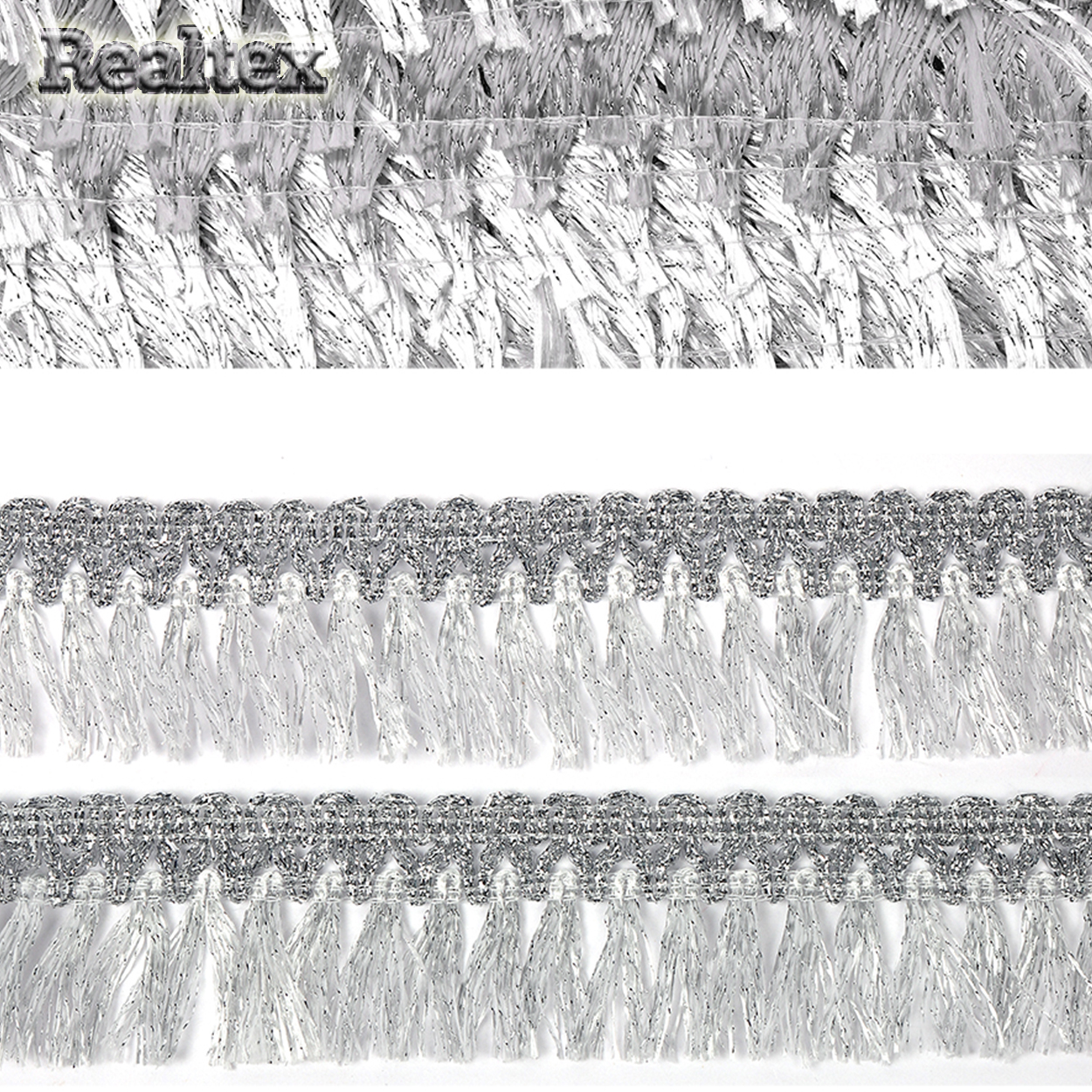 Тесьма металлизированная  45мм TBY 6501 (13,7м) цв.серебро