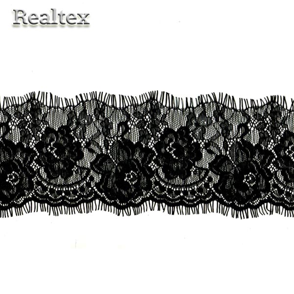 Кружево Realtex "реснички"  90мм LG 2010 цв.черный