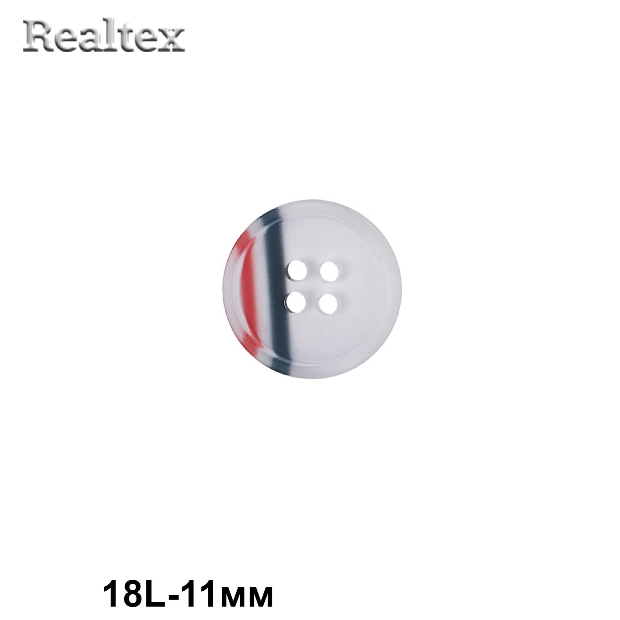 Пуговицы TAY 003 18L (10шт) цв.D818/D839 светло-красный/грязно-синий 