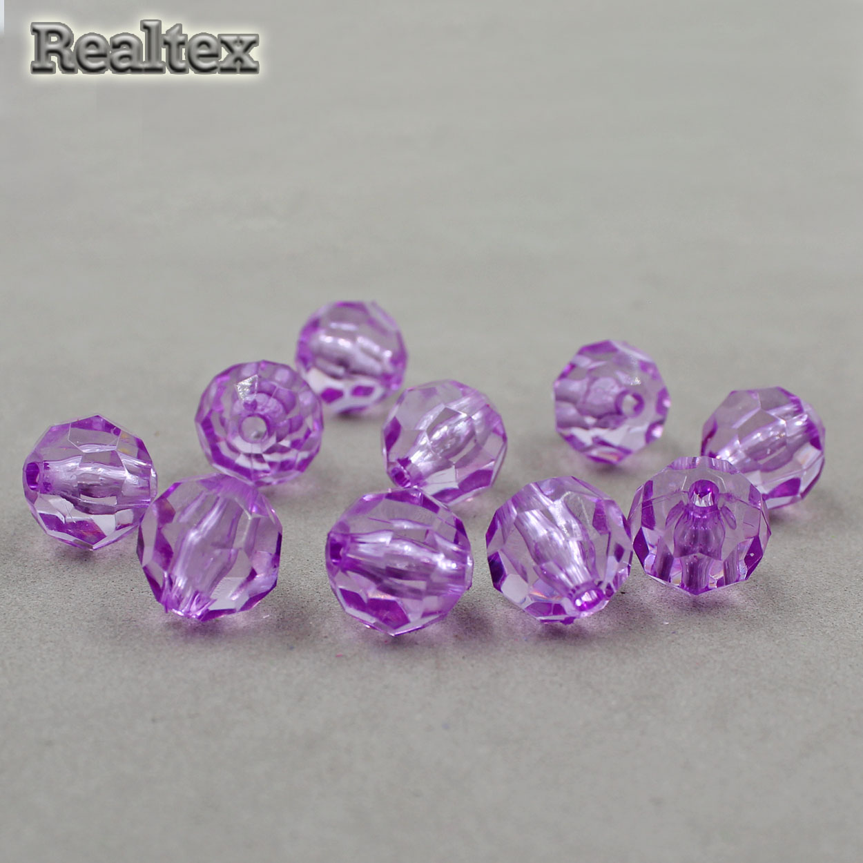 Бусины акриловые 3243 14мм (100гр) цв.06 сиреневый