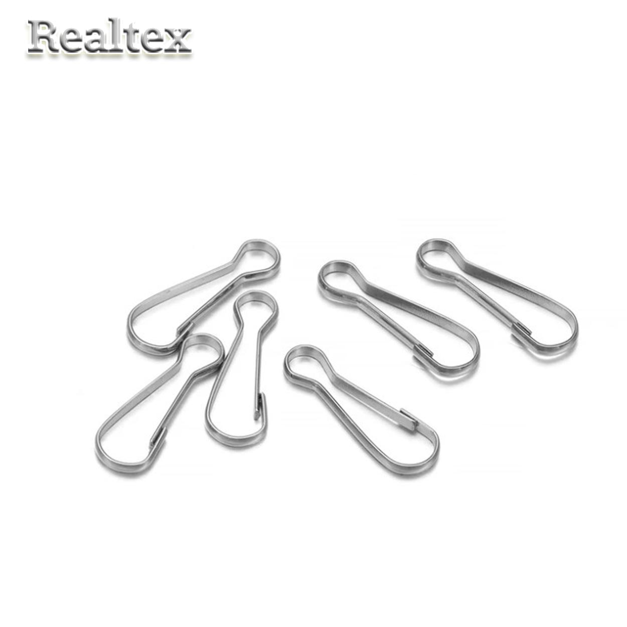 Застежка для бижутерии  "Realtex" карабин проволочный R-312 11*3мм (50шт) цв.никель