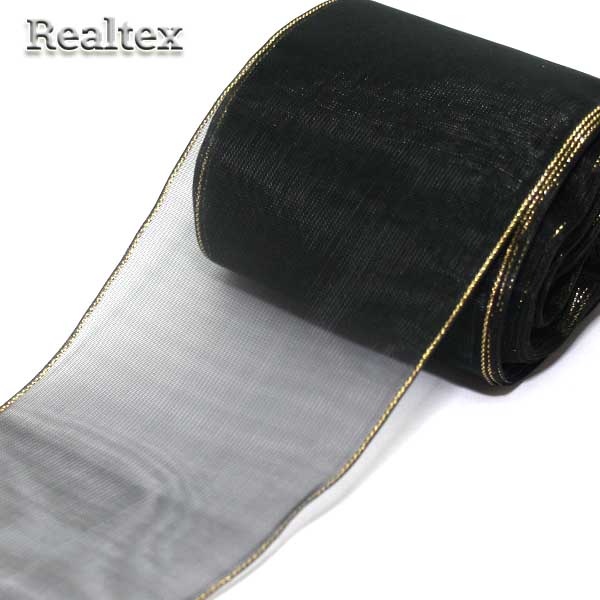 Лента капроновая 80мм "Органза-80" с3651г17 с метанитом цв.20 черный