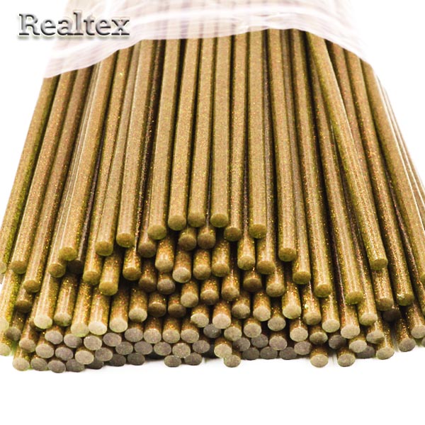 Клей Realtex 7мм с глиттером для малого клеевого пистолета (1кг) цв.золото 