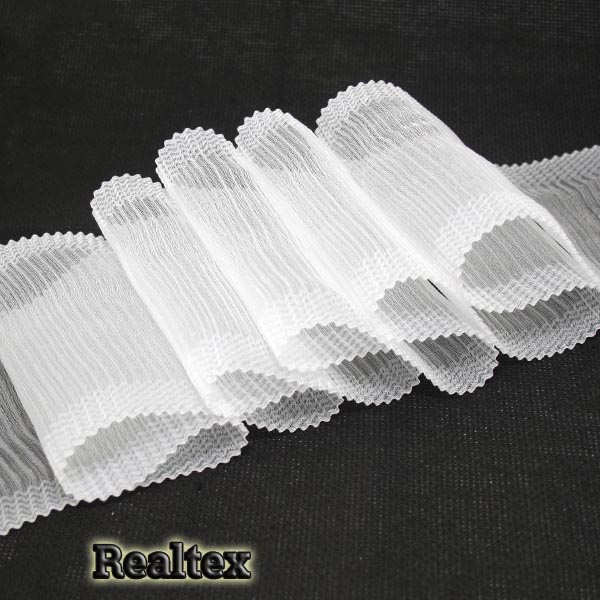 Лента капроновая 110мм 1692 (гофре) (50м) цв.01 белый 