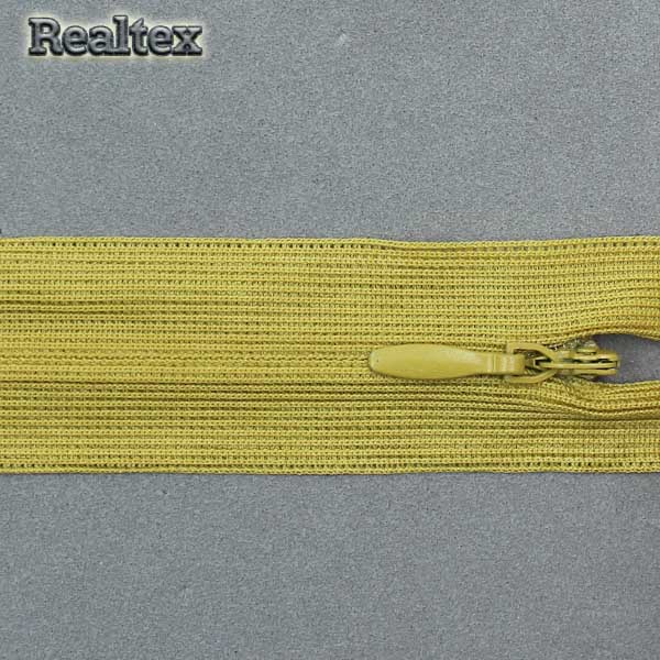  Молния потайная Т.3 50см цв.122 горчица