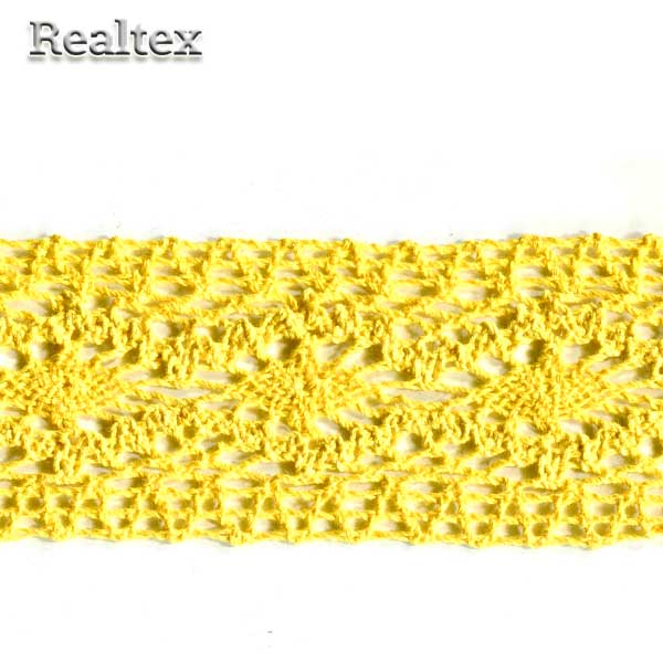 Кружево вязаное  58мм 58.01.055 (25м) цв.29 желтый